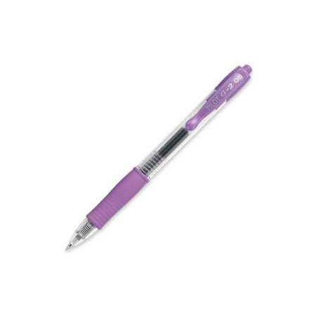 Pilot Pilot G2 Gel Retractable Rollerball Pen, Extra Fine, 0.5mm, Purple Ink, Dozen 31006